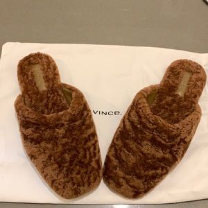 Vince Caela Shearling Slipper Size 7
